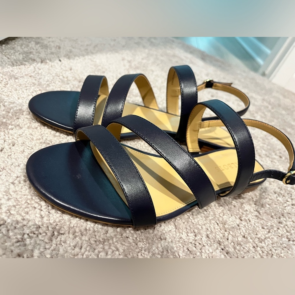 Talbots Dark Blue Strappy Sandals - Picture 3 of 7